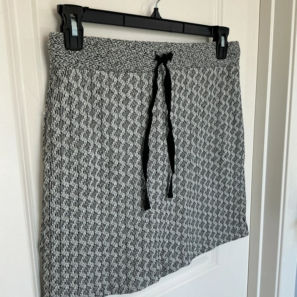 NWT Loft Cotton Blend Print Drawstring Mini Skirt Size Small